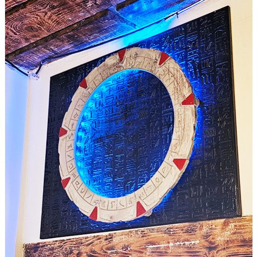 Stellar Gate – Illuminated Wooden Wall Relief