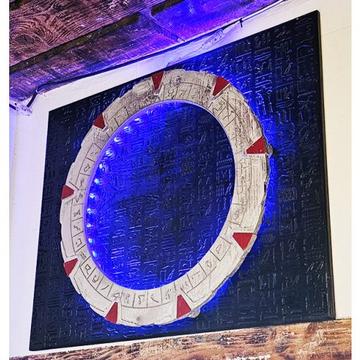 Stellar Gate – Illuminated Wooden Wall Relief